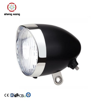 Black color PP material 5 LEDs bicycle dynamo light 6V 3W with cable