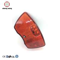 3 red LEDs battery with reflector bag frame tail bicycle light